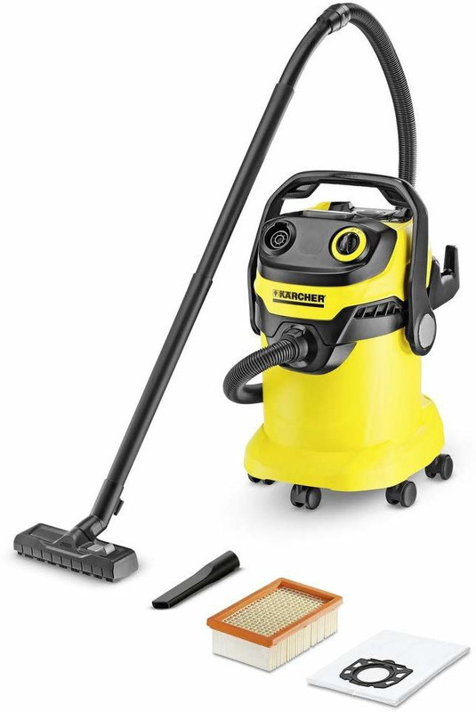 Karcher WD 5 1100-Watt Wet and Dry Vacuum Cleaner (Yellow/Black) Wet & Dry Vacuum Cleaner(Yellow,Black)