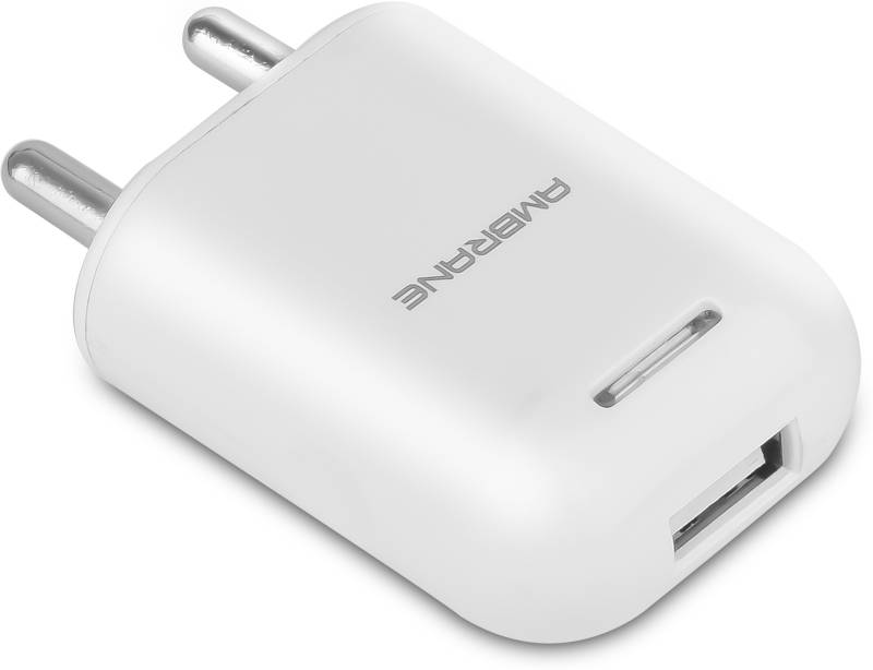Ambrane AWC-38 2.1A Fast Charger with Charge & Sync USB Cable Mobile Charger