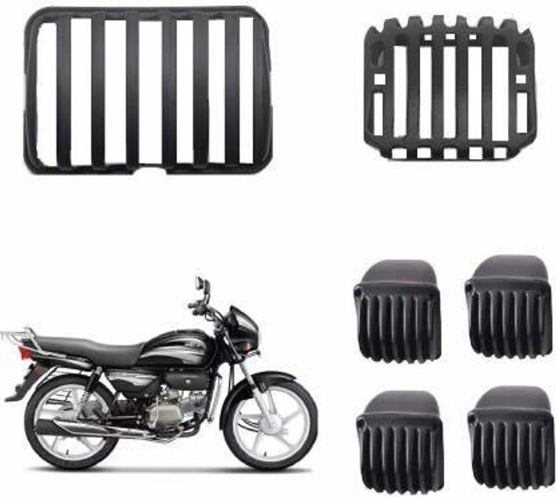 Hansp Plastic Black H Spledor Full Cover_09 Bike Headlight Grill (Black) Bike Headlight Grill(Black)