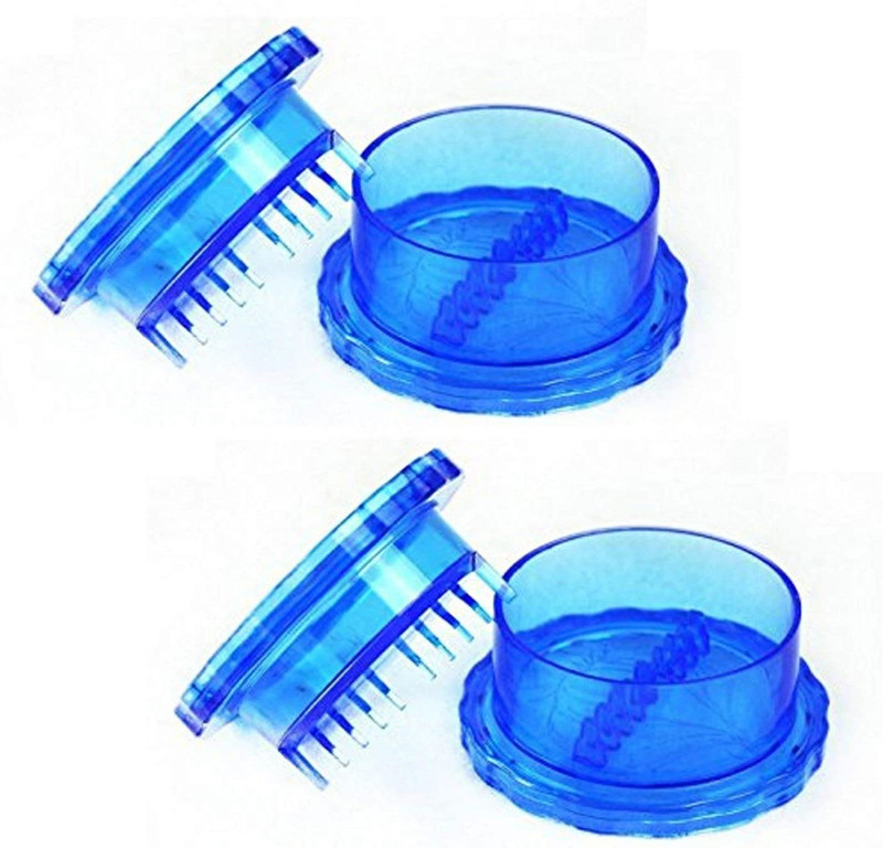 Eva Homes Plastic Box Twist Peeler Mincer Press Kitchen Tool Ginger Kitchen Garlic Press(Blue)