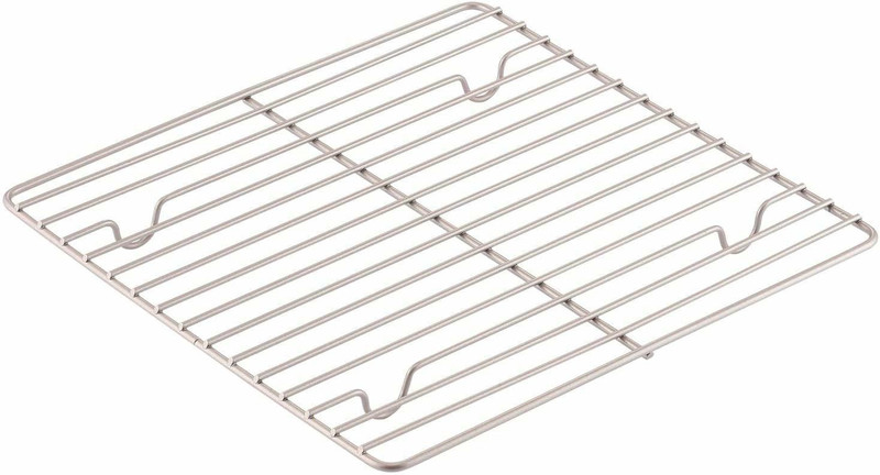 Indian Decor 313466 Roasting and Cooling Rack, Stainless Steel Non-Stick Baking and Cooling Rack, 10.5-Inch Non-Stick Square Wire Rack for Oven Baking - Chrome 10 Slice Toast Rack(Stainless Steel)