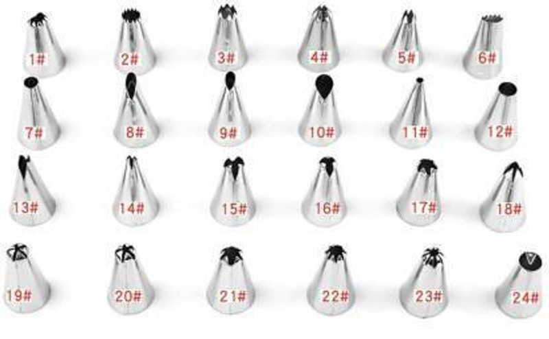 SHOAIB N1 N2 N3 ICING NOZZLE Stainless Steel Multi-opening Icing Nozzle(Steel Pack of 3)