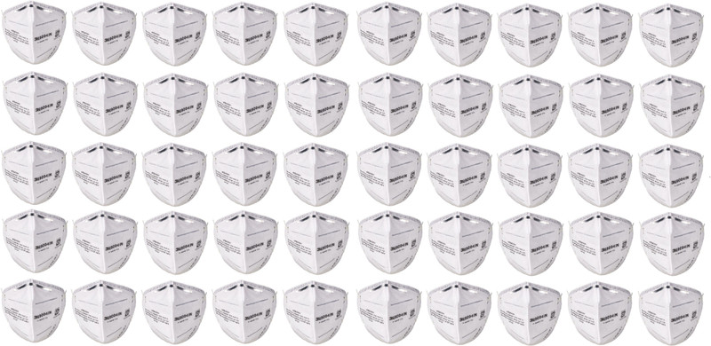 3M 9004IN White Dust/Mist Respirator Mask - Pack of 50(White, M, Pack of 50)