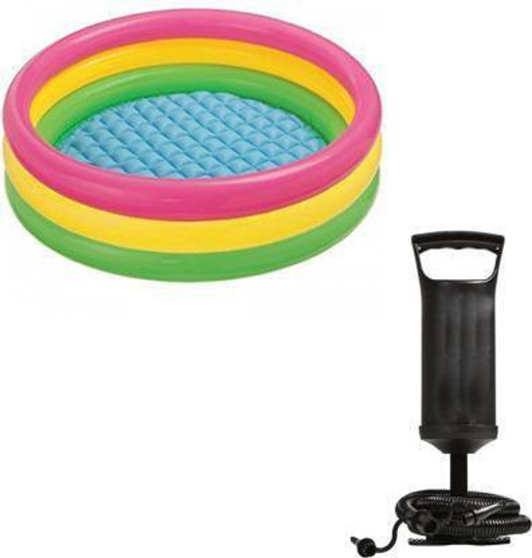 jasan 2 feet Sunset Glow Baby Pool, Multi Color with (Air) Pump & Tub (Multicolor)(Multicolor)