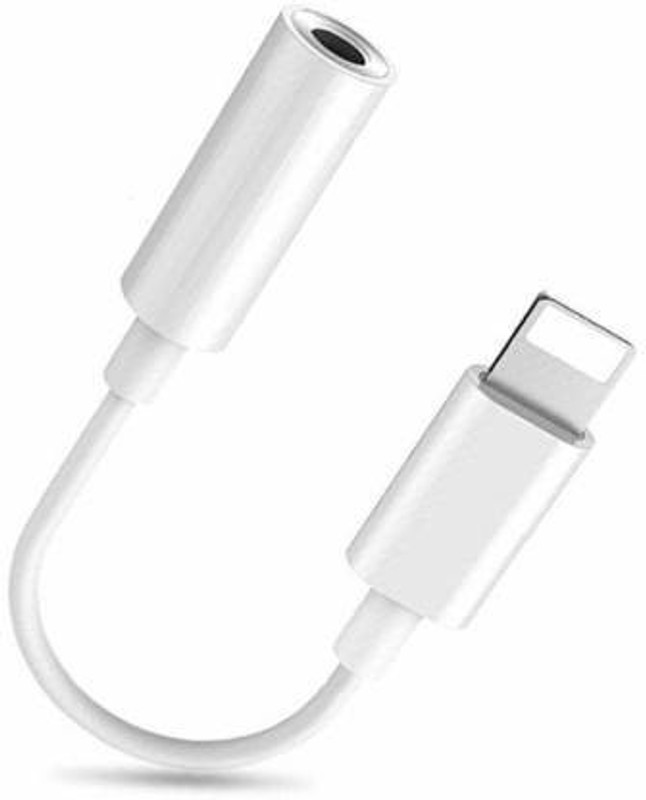 IMMUTABLE White 91_APPLE AUDIO _JACK_79_White Lightning to 3.5 mm Jack Audio Connector, Noise Cancelling Headphones Audio Adapter Phone Converter (MAC OS, I OS) Phone Converter (ios) Phone Converter(2.0)