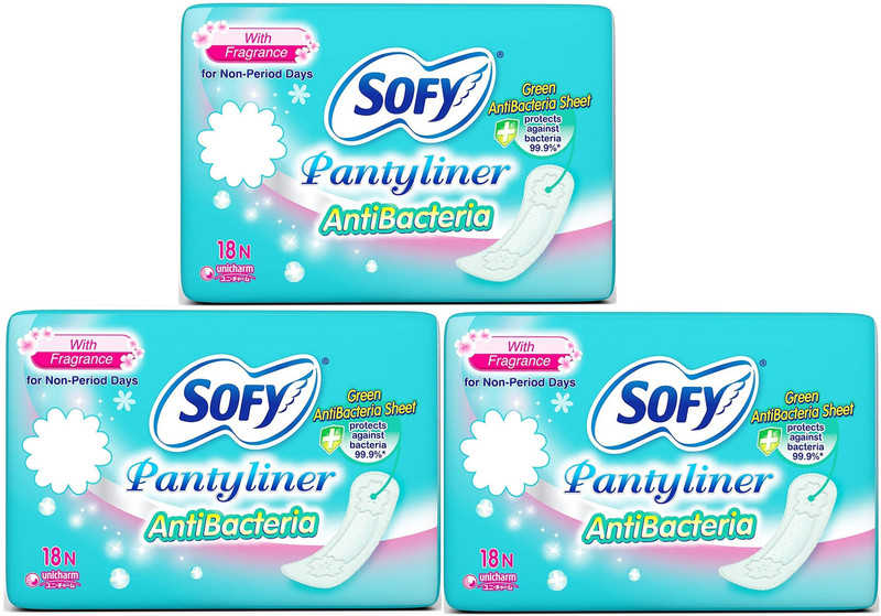 SOFY Anti Bacteria Panty Liner - 18+18 Pieces Pantyliner (Pack of 2) Pantyliner(Pack of 2)
