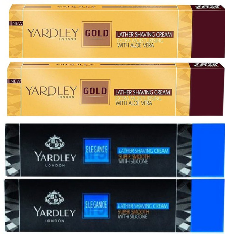 YARDLEY +1 Elegance + 1Gold Extra Moisturizing Lather Shaving Cream 100g+91(384 ml)