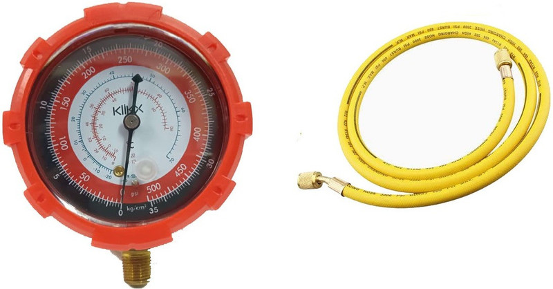 DIGICOP Stick Tire Pressure Gauge Kllkx Air Conditioner Refrigerant Low Pressure Gauge high pressure gauge PSI KPA repair kit Air Conditioning Fluoride Tube Conditioner Refrigerant Manifold HVAC Hose Pipe(500 PSI)