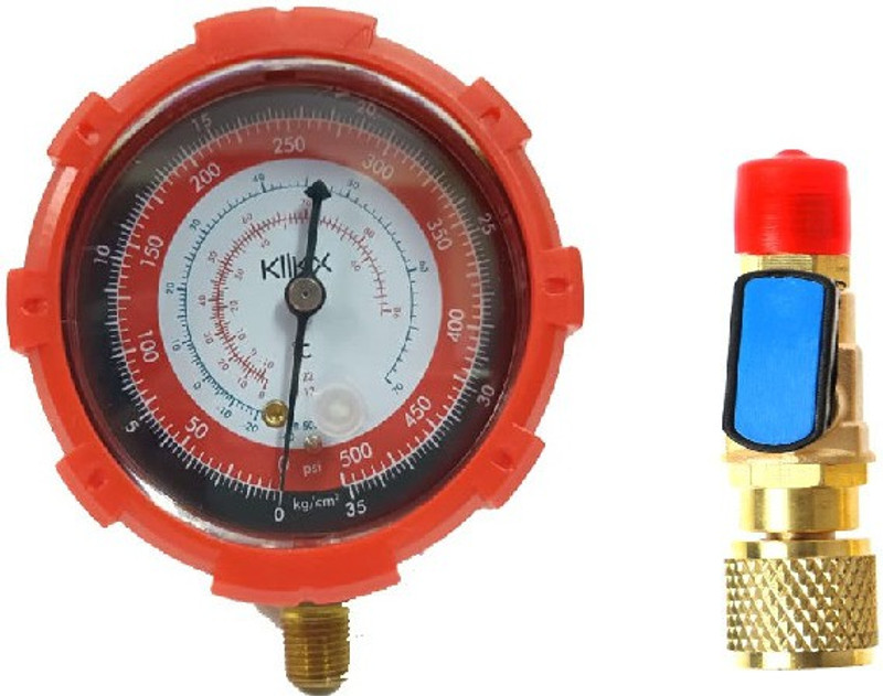 DIGICOP Stick Tire Pressure Gauge Stick Tire Pressure Gauge Klikx Air Conditioner Refrigerant Low Pressure Gauge high pressure gauge PSI KPA repair kit High Quality HVAC A/C Straight SHUT-OFF Ball Valve Adapter Tool For 1/4" Auto Air Condition(500 PSI)