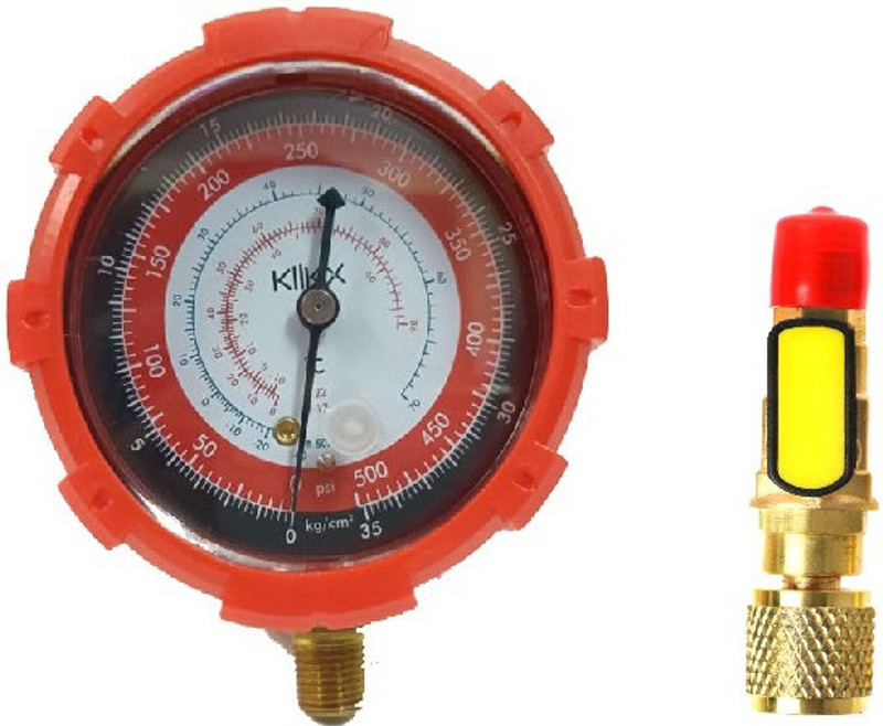 DIGICOP Stick Tire Pressure Gauge Stick Tire Pressure Gauge Klikx Air Conditioner Refrigerant Low Pressure Gauge high pressure gauge PSI KPA repair kit high quality liquid safety valve air conditioning refrigerant Safety Adapter Air conditioning repair and fluoride Ball Valves(500 PSI)