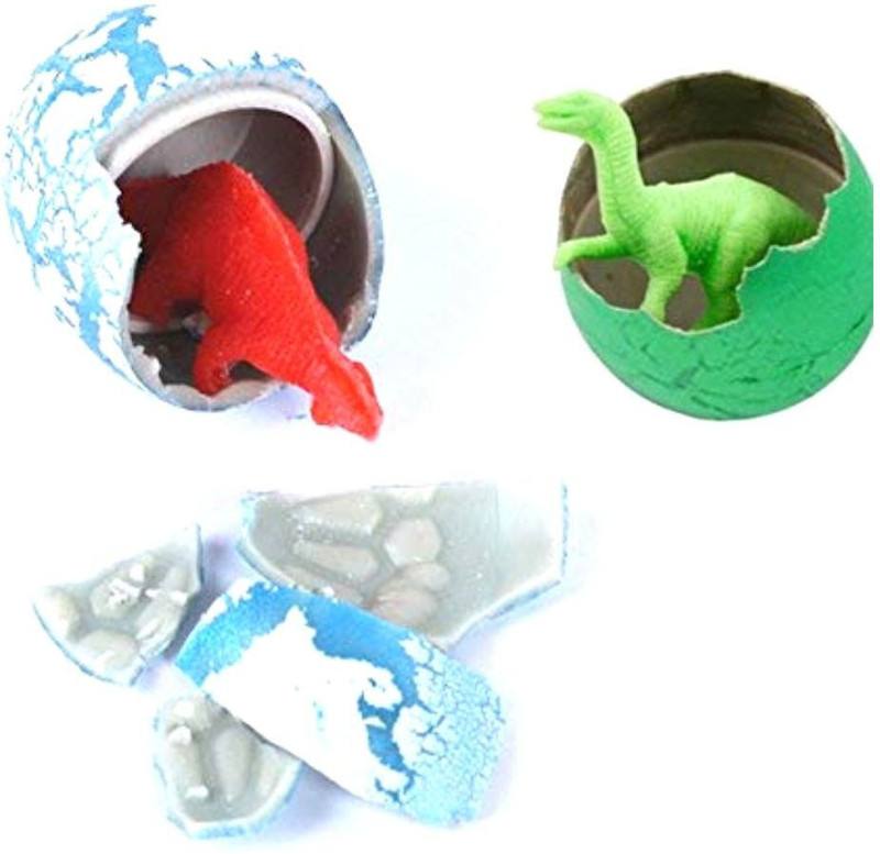 RVM Toys 2 Pieces of Magic Water Growing Dinosaur Animal Hatching Egg Novelty Toy Miniature Small Size(Multicolor)
