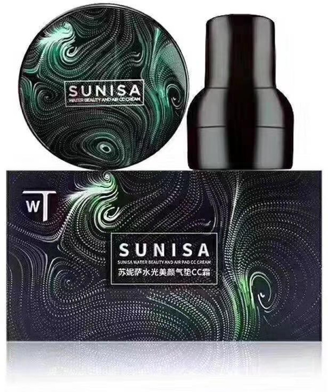 sunisa Foundation Mushroom Head Air Cushion Waterproof BB Cream Frost Concealer Oil Control Face Make up  Foundation(Beige, 20 g)