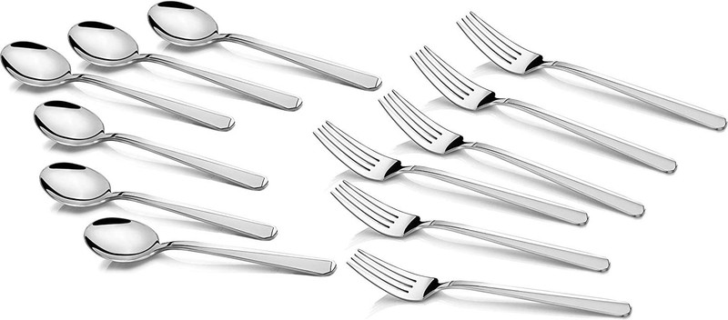 VishList Table Spoon and Fork Stainless Steel Cutlery Set(Pack of 16)