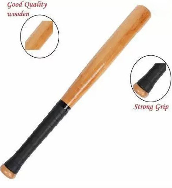 Yash industries meerut ysiglobal silver Heavy Duty Natural Wood Baseball Bat ,FOR Self Defense Willow Baseball  Bat For 15+ Yrs(700 g)