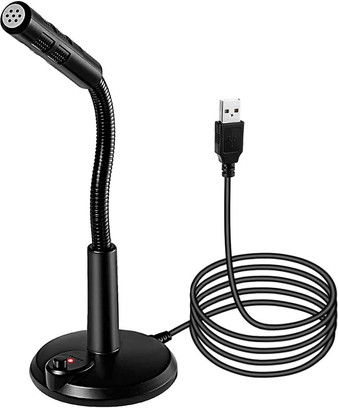 coolcold Noise Cancelling USB Microphone for Windows and Mac, Professional PC Microphone Computer, Laptop, Desktop, Plug and Play Mic Camera Microphone