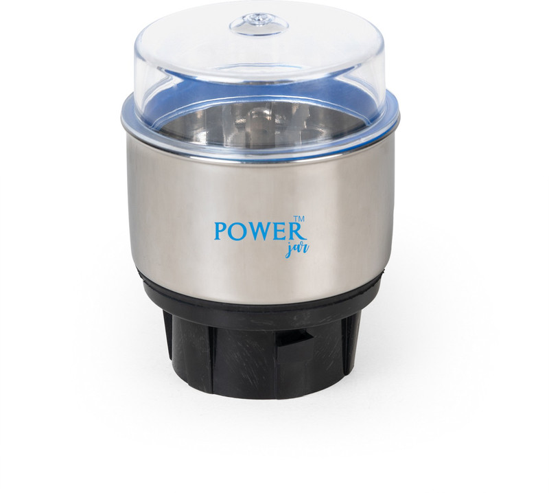 PowerJar Stainless Steel Mixer Chutney Jar (Plastic Base)--01 Mixer Juicer Jar(400 ml)