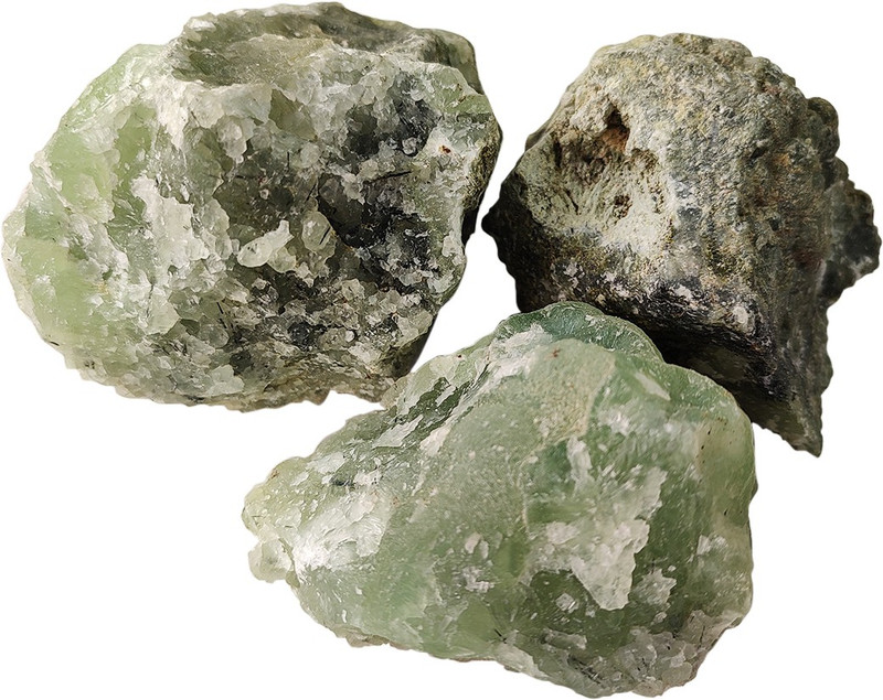 9dzine Feng Shui Prehnite Rough Raw Stone 200Gm,Crystal Prehnite Raw Gemstone for Vastu Regular Asymmetrical Crystal Stone(Green 200 g)
