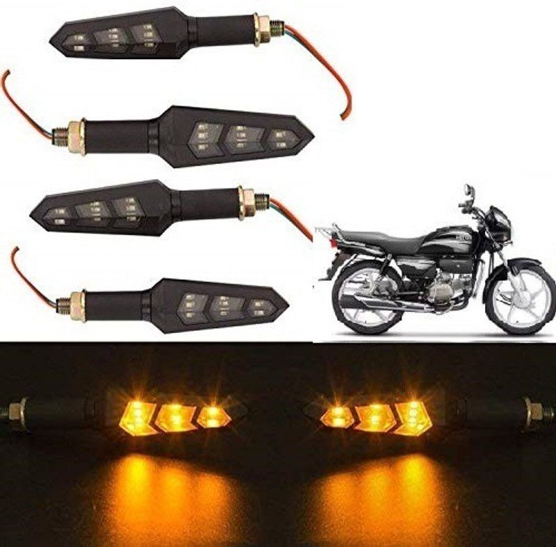 QZ DEVICE Front, Rear LED Indicator Light for Hero Splendor(Yellow)