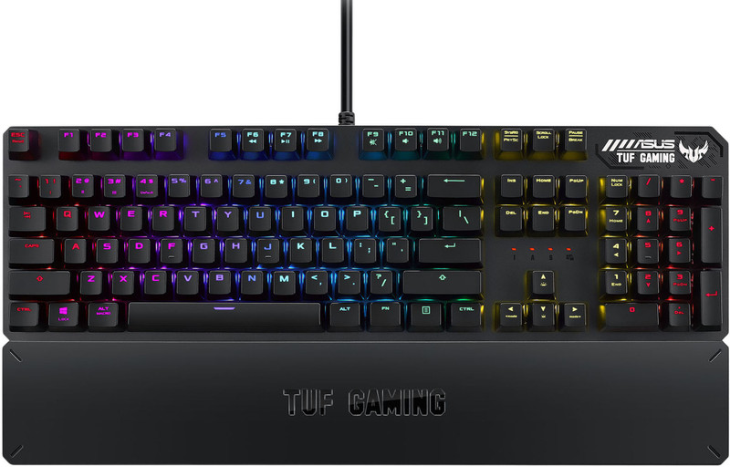 ASUS TUF K3/RD Wired USB Laptop-size Gaming Keyboard Compatible with Desktop, Laptop, Mac Easy to Use,Plug and Play,Quick, Comfy Durable body(Black)