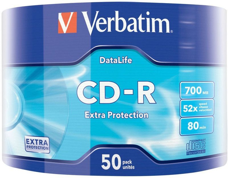 HP CD Recordable CRA00070 Pack of 50 Disc Shrink Wrap Pack Speed 52x 700 MB(Pack of 50)