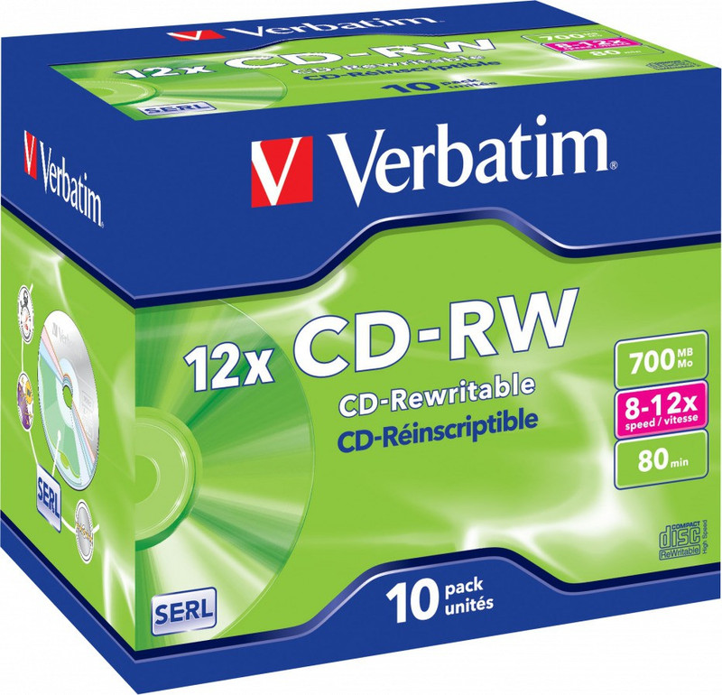 Verbatim CD Rewritable Jewel Case 700 MB
