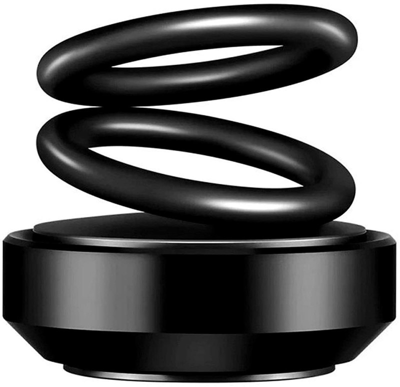 Nirvi Creations Room Car Solar Perfume Double Ring Rotating Fragrance (Black) Humidifier