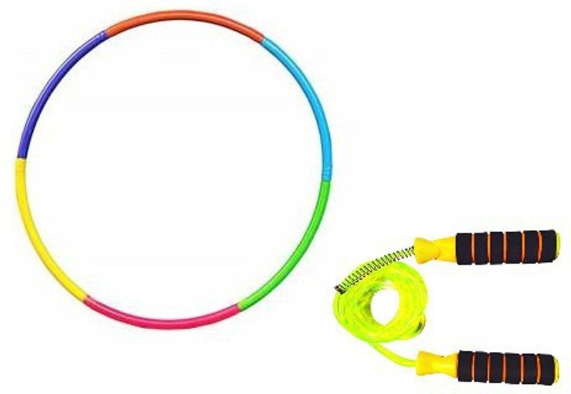 Daily Fest Fitness Combo of Hula Hoop Exercise Ring Collapsible,Skipping Rope for Weight Loss Hula Hoop(Diameter - 70 cm)