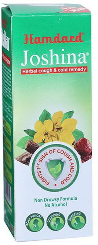 Hamdard Joshina Herbal Cough & Cold Remedy, Provide Effective relief from Cough and Sore throat(NO Alcohol)-100ml (PO-1)(100 ml)