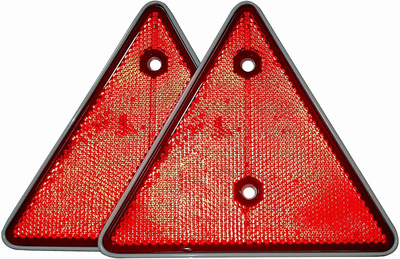 Allpartssource Triangle Automotive Reflector Car Reflector Light(Red)