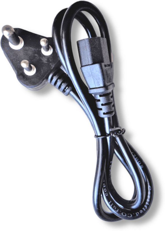 PAC Power Cord 3 m 3 Pin Power Cord Cable for Computer, Monitor, Printer, UPS, PC SMPS-3 meter(Compatible with pc, moniter, printer, Black)