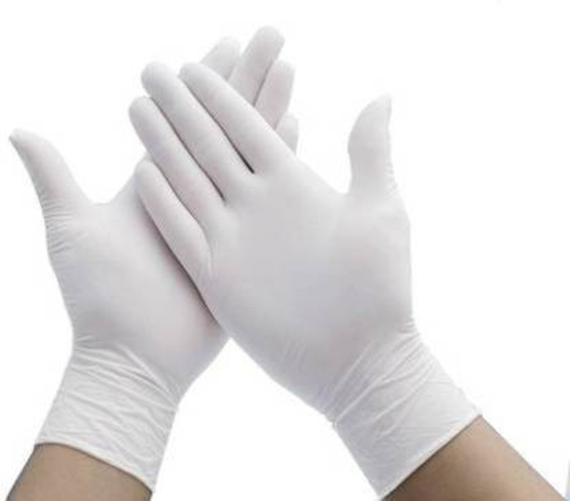 DM India -Premium Quality Latex Examination Gloves Water Proof Home Cleaning Gloves (Best Price, 100 % Quality & Quantity Guaranteed) Latex Surgical Gloves (With Dispenser Box) (White, Large) Latex Surgical Gloves(Pack of 18)