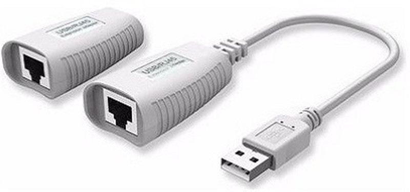 techut usb extender up to 50mtr via cat 5e/6 Wired USB Lan Adapter compatible with Windows, Linux, Mac(480 Mbps)