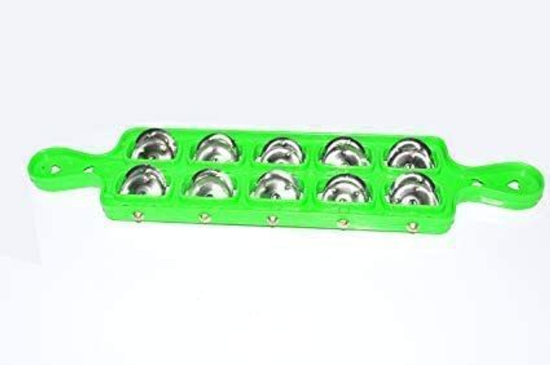 SHRI ANAND Plastic Manjira - Musical Instrument for Bhajan and Kirtans, Khartal for Mandir aarti_multicolour Kartal Instrument
