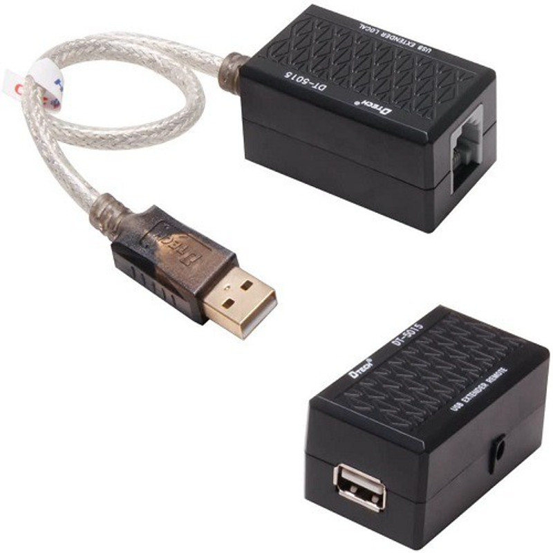 techut 60m USB to rj45 over Cat5 Cat5e Ethernet Cable Extension Wired USB Lan Adapter compatible with Windows, Linux, Mac(480 Mbps)