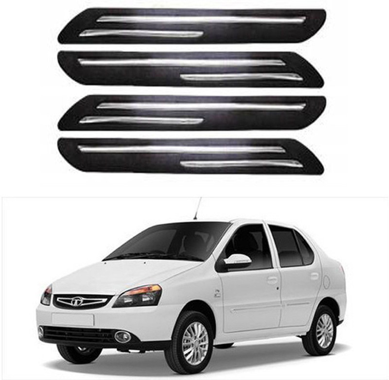 RONISH Silicone Car Bumper Guard(Black, Pack of 4, Tata, Indigo)