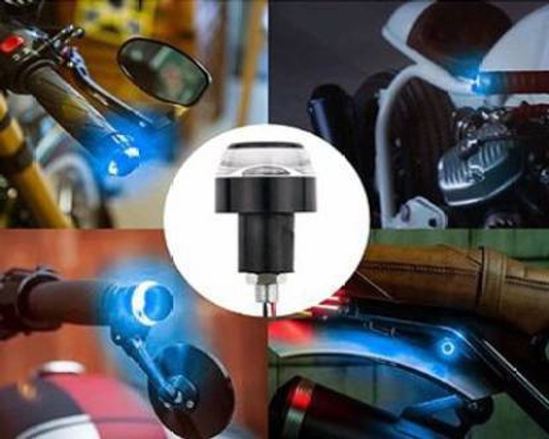 QZ DEVICE PZBLUEHANDLEBAR2PCS0277::HERO::HONDA::YAMAHA::SUZUKI::BAJAJ Bike Handlebar Weights(2 Blue, White)
