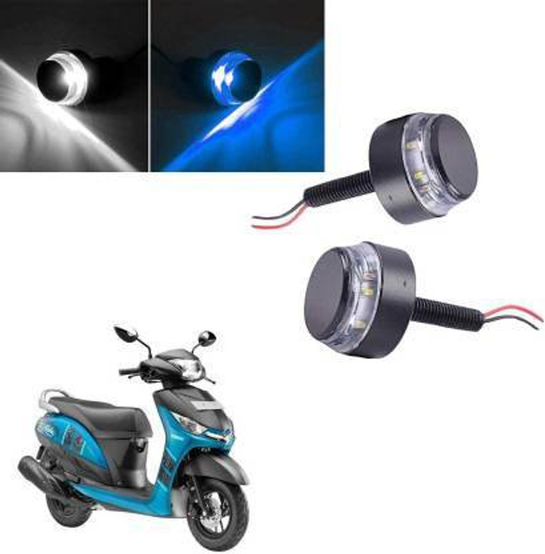 QUIRKY ZONE Front LED Indicator Light for Yamaha Scooty Pep, Universal For Bike(Blue, White)