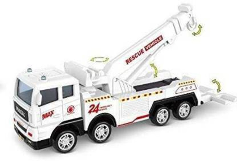 SR Toys Exclusive Unbreakable Sanitation Engineering Frictions Power Truck Toy for Kids Children (Multicolor, Pack of: 1)(White)