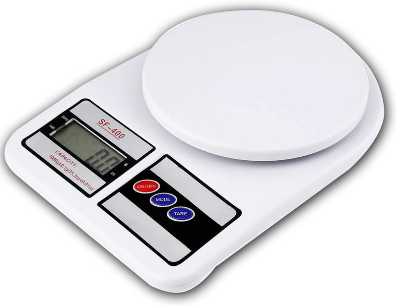 AMAZECARE Digital Electronic Compact Kitchen Weighing Scale Balance Multi-purpose Weight Measuring Machine 1G x 10KG With Large LCD Display (Included 2AA Size Battery) Weighing Scale Weighing Scale(Multicolor)