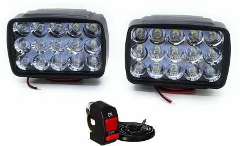 Jagan kirpa 15Led Fog lamp 2pcs with On/Off Switch Car Fancy Lights(White)