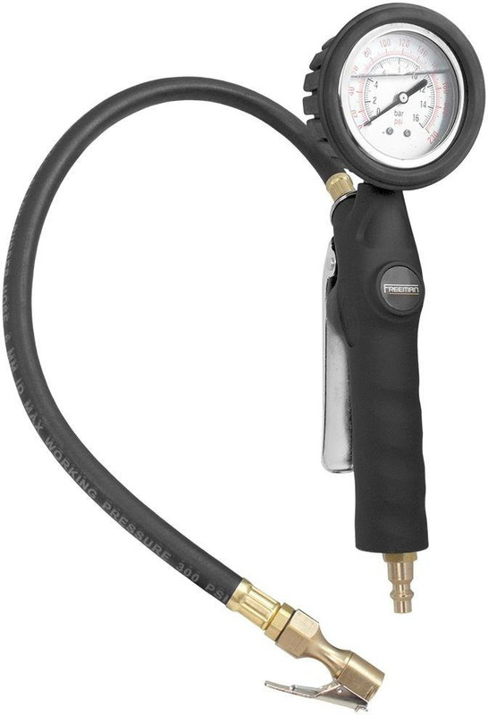 Betlex Analog Tire Pressure Gauge Analog Tire Pressure Gauge Imported 230PSI with Oil-Filled Pressure Gauge (Black) (230 PSI)(230 PSI)