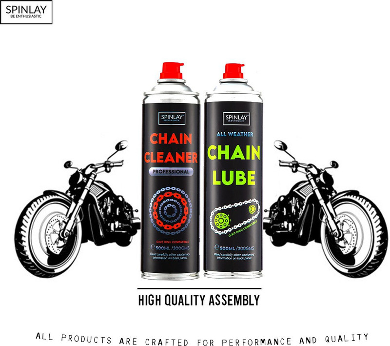 SPINLAY Combo Chain Lube & Chain Cleaner Chain Oil(1000 ml, Pack of 2)