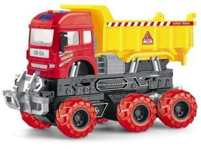 SR Toys 6x6 Dump Truck Push and Go | Construction Truck | Pull Back Vehicles | Friction Power Toy | Trucks For Kids Boys And Girls (Multicolor, Pack of: 1)(Multicolor, Pack of: 1)