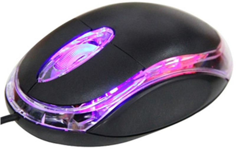 SOJUBA New Wired USB optical Mouse for Laptop, Mouse for Computer, Mouse for Desktop Wired Ambidextrous Optical Gaming Mouse(USB 2.0, Black)