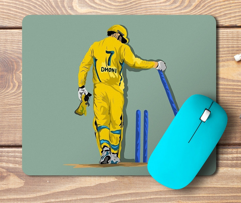 feeling hub Designer Printed Laptop/Desktop/Computer Mousepad/Mouse Pad (Best for Gaming/Gamers) || (Dhoni)… Non Slip Base Mousepad(Multicolor)