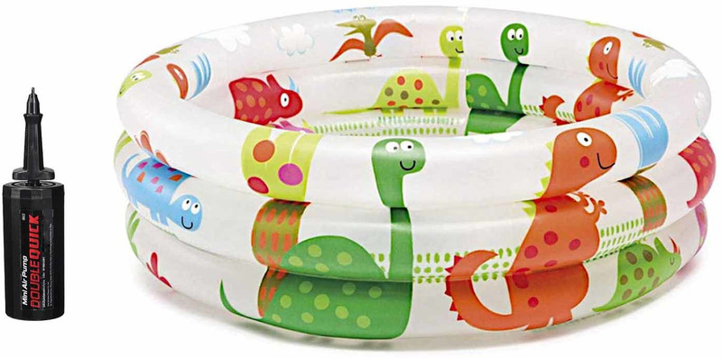 TUSHIKA INFLATABLE 2FT BEACH BUDDIES SWIM POOL BATH TUB WITH PUMP FOR KIDS AND BABIES(Multicolor)