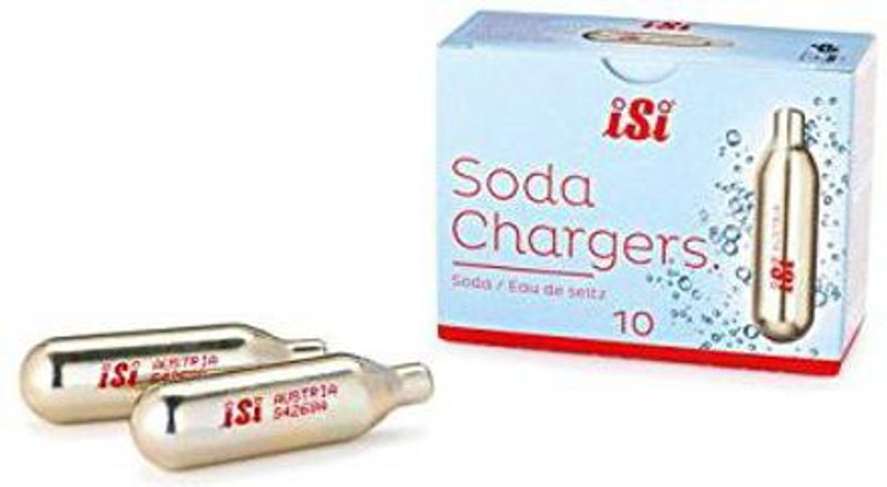 iSi Stainless Steel Metallic Soda Chargers Standard Size Pack Of 10 Soda Maker(Steel)