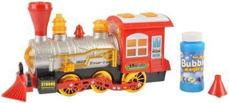 Dherik Tradworld Happy Papa Motion Train Bubble Dispenser Train, Multi Function | Light, Sound and Movement Sensor Wheels(Multicolor)