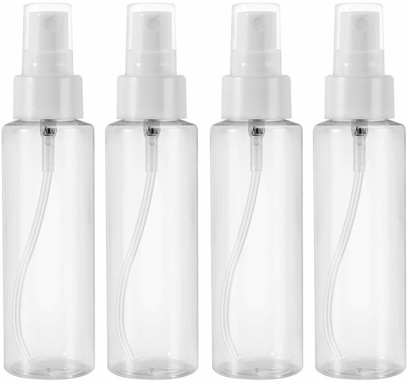 Neatlay 50ML Transparent Empty Spray Bottle 50 ml Plastic Spray Bottle(Pack of 2, White)