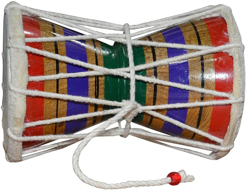 MAGA MART Damru/Damroo Handmade (Multicolor) Damaru